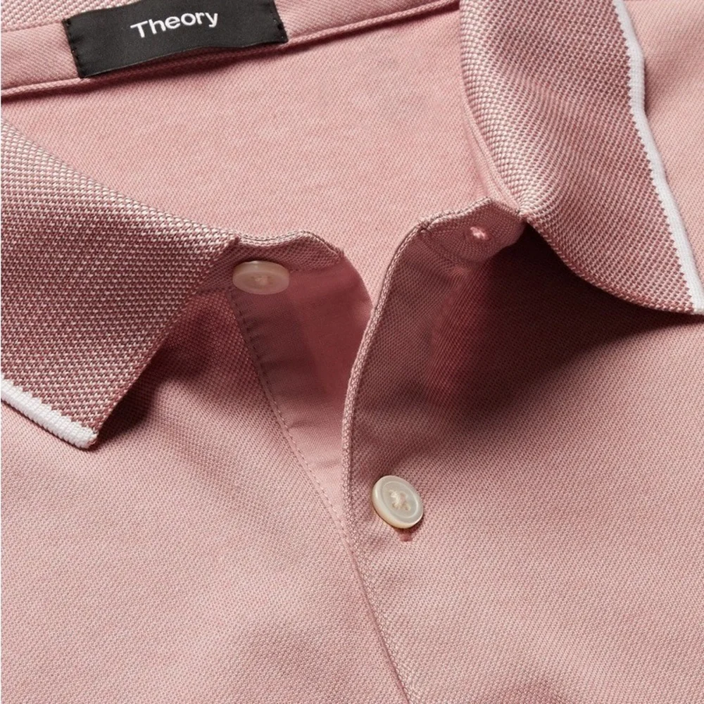 ❣️Theory Men’s Cotton-Blend Piqué Polo T-Shirt Size XXL - Picture 4 of 6